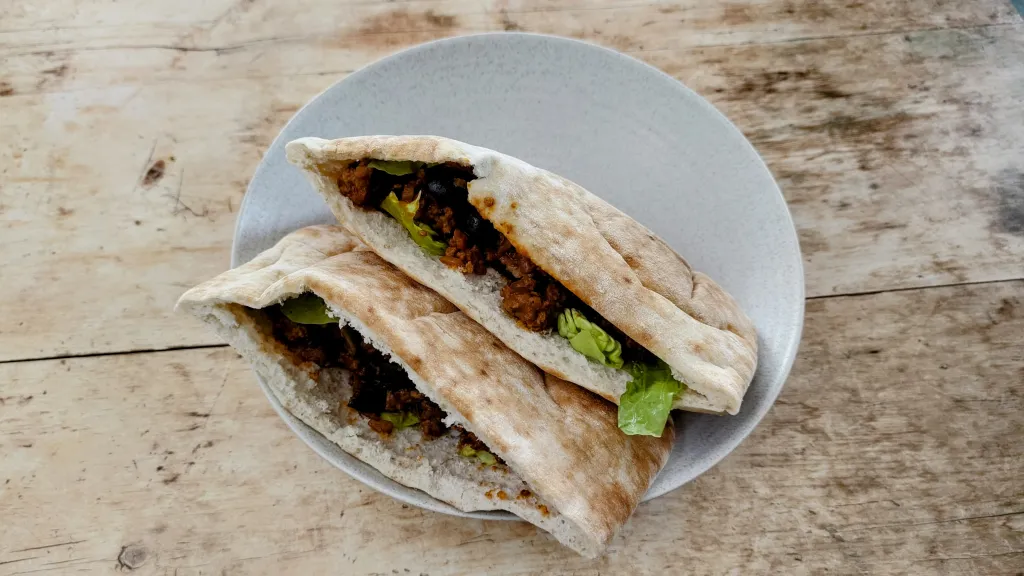 Photograph of Fez kefta sandwich.