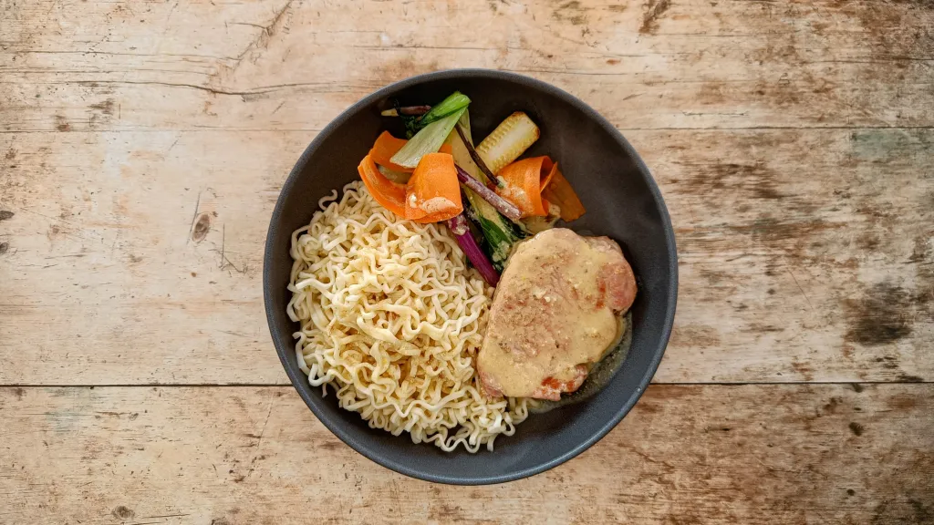 Photograph of Ginger-beer pork.