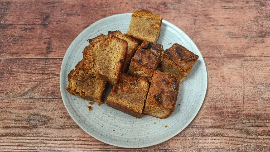 Photograph of Gingerbread blondies.